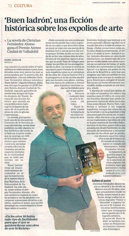 Entrevista a Christian Fernández, autor de la novela Buen Ladrón en ABC de Sevilla 